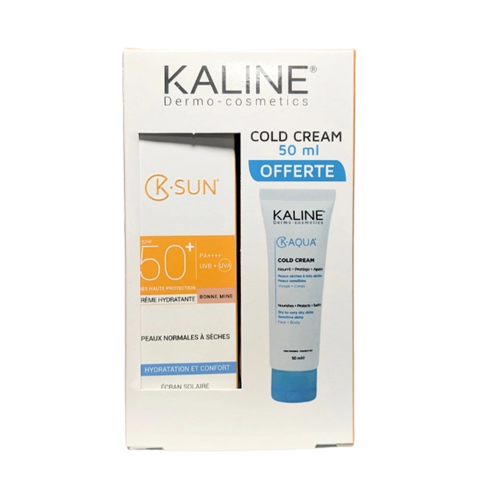Kaline pack écran bonne mine SPF50 + cold cream