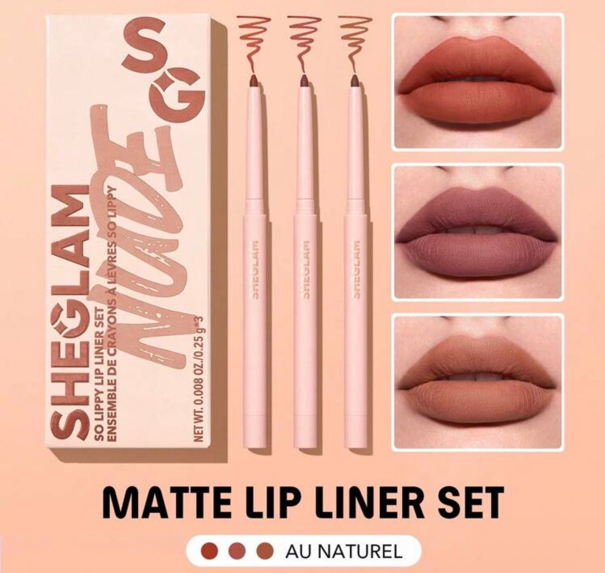 SHEGLAM So Lippy Set Crayon à
LèVres-Au Naturel Rouge