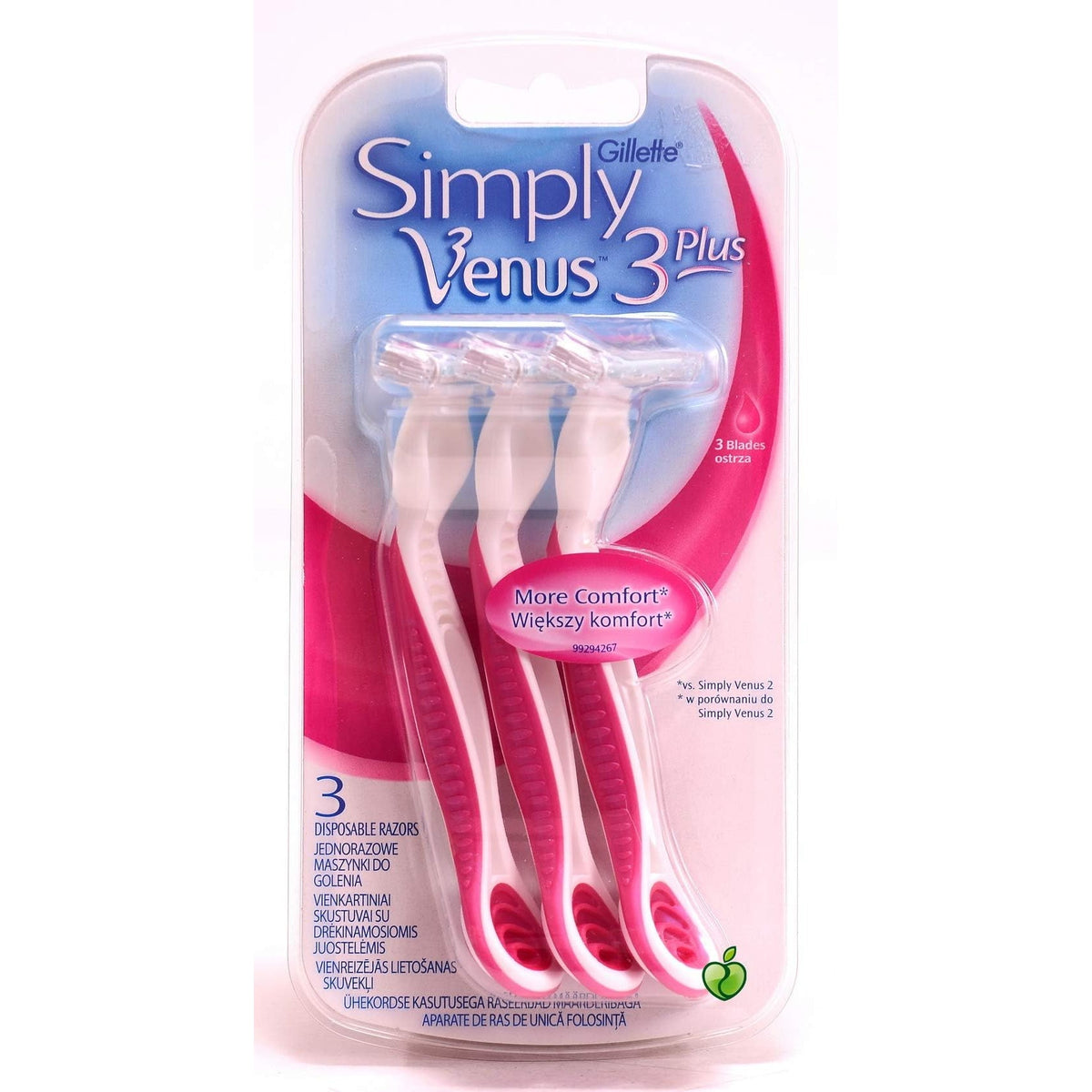 Gillette Simply Venus 3 Plus Rasoirs Jetables – x3