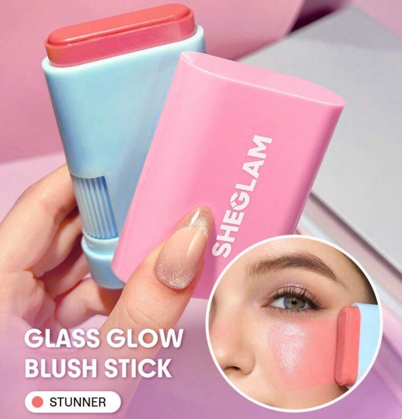 SHEGLAM Glass Glow Blush En Stick-Stunner