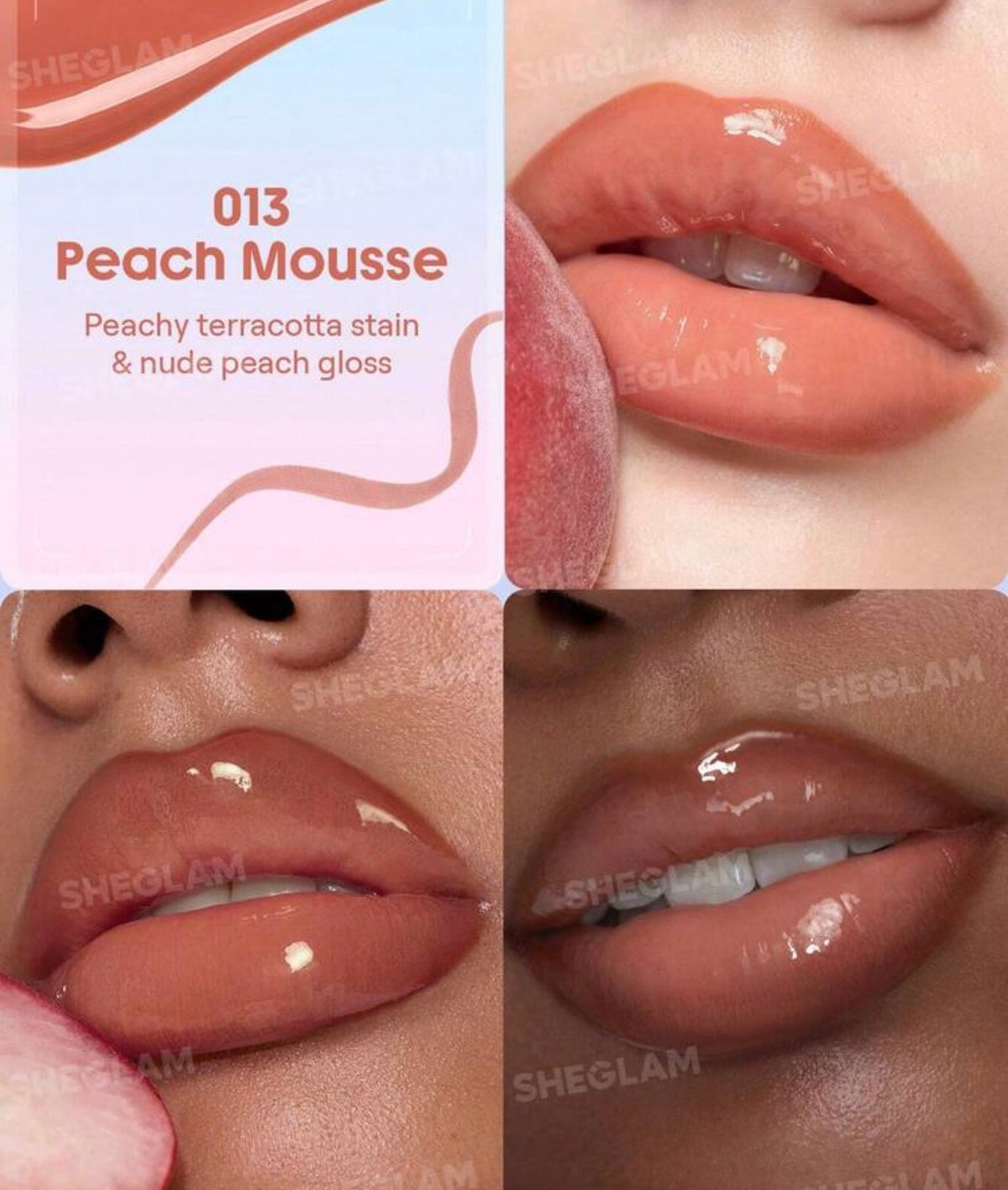 SHEGLAM Line To Shine Duo Tint
LèVres Peel-Off & Gloss-013 Peach Mousse Combo 2-En-1