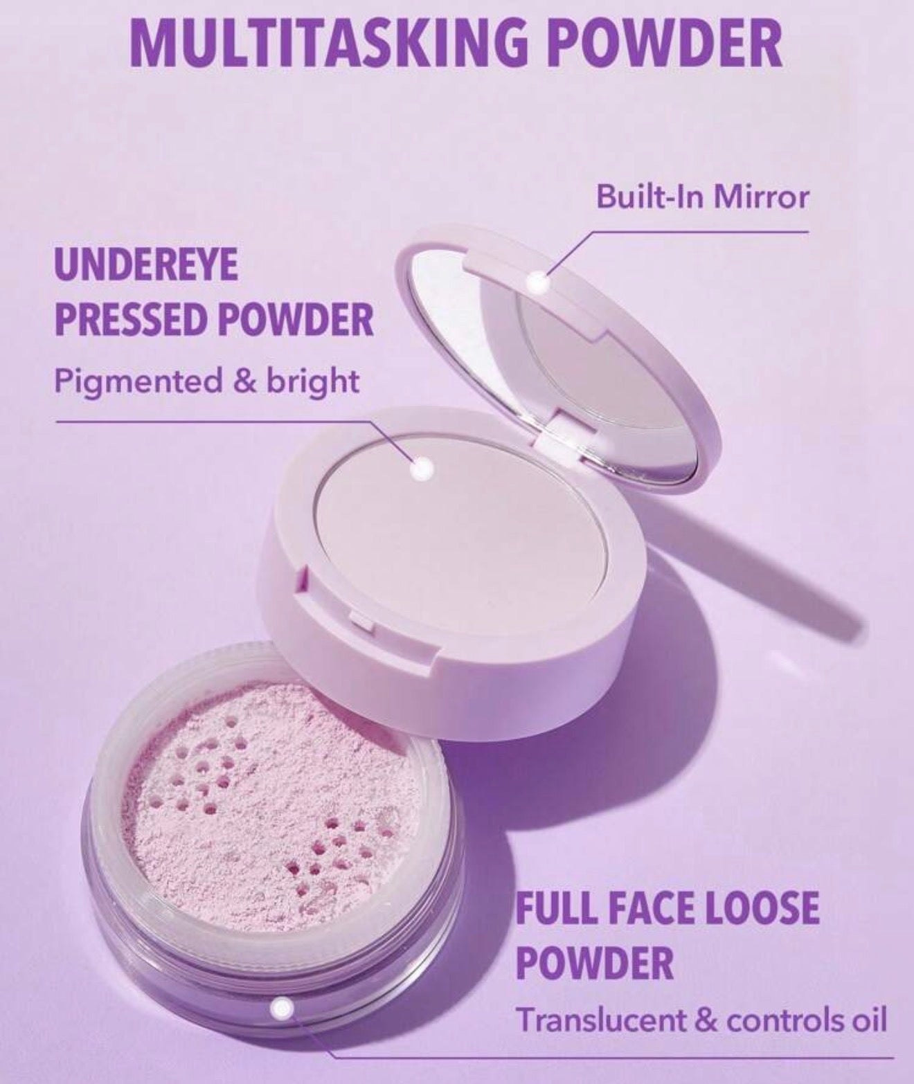 SHEGLAM Insta-Ready Duo
Poudre Fixatrice Visage & Contour Yeux-Taro