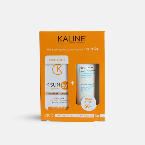 Kaline K-Sun SPF50+ Natural + K-Aqua Cold Cream 50 ml Offert