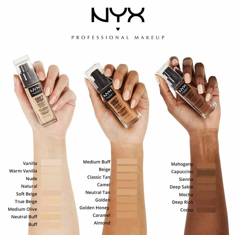 NYX Professional Makeup Can't Stop Won't Stop Fond de Teint Liquide – 03 Fair