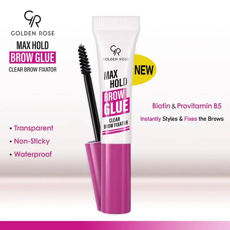 Golden Rose Max Hold Brow Glue – Transparent 7 ml