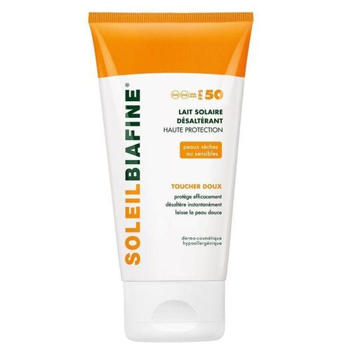 SOLEIL BIAFINE LAIT SOLAIRE DÉSALTÉRANT SPF50* HAUTE PROTECTION PEAUX SÈCHES OU SENSIBLES