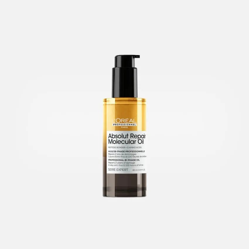 L'ORÉAL PROFESSIONNEL ABSOLUT REPAIR MOLECULAR OIL 90ML_ _HUILE BI-PHASE PROFESSIONNELLE SERIE EXPERT_
