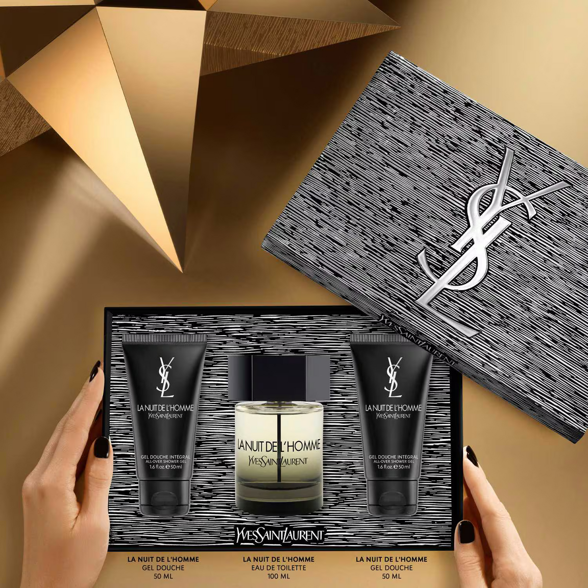 YVES SAINT LAURENT L'HOMME LA NUIT COFFRET EAU DE TOILETTE + SHOWER GEL + AFTER SHAVE BALM_ - HOMME