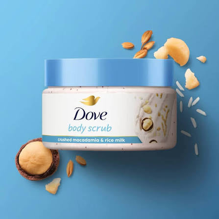 Dove gommage corps Macadamia & lait de riz 100 g