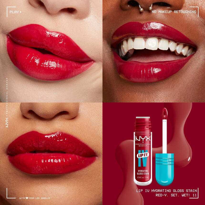 NYX LIP IV GLOSS (11 RED-Y SET WET)