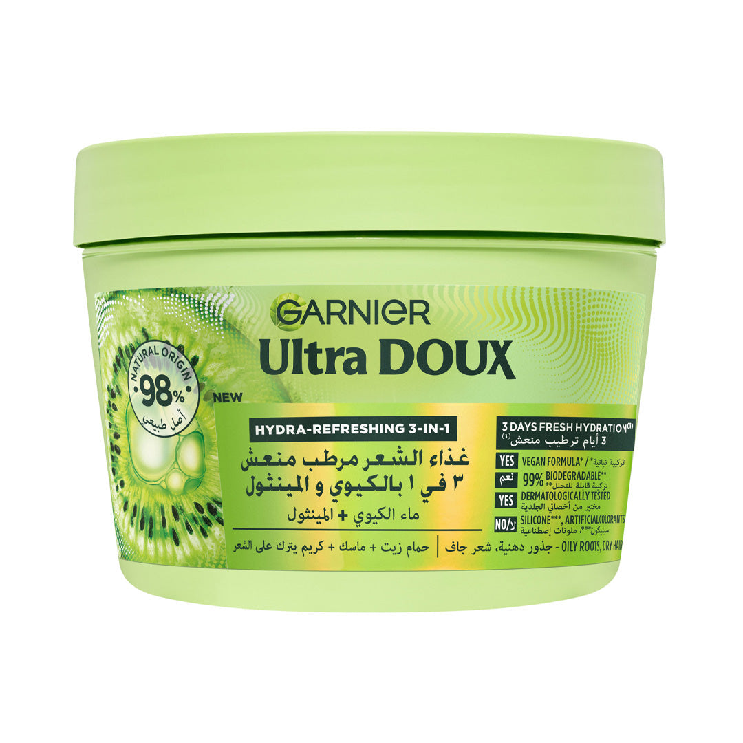 Garnier Ultra Doux Hair Food Hydra Refreshing Kiwi 3-en-1 – 390 ml