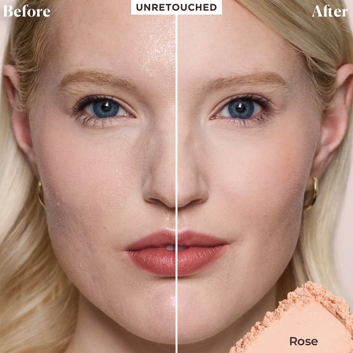 Avant / après Laura Mercier Tone-Up Rose