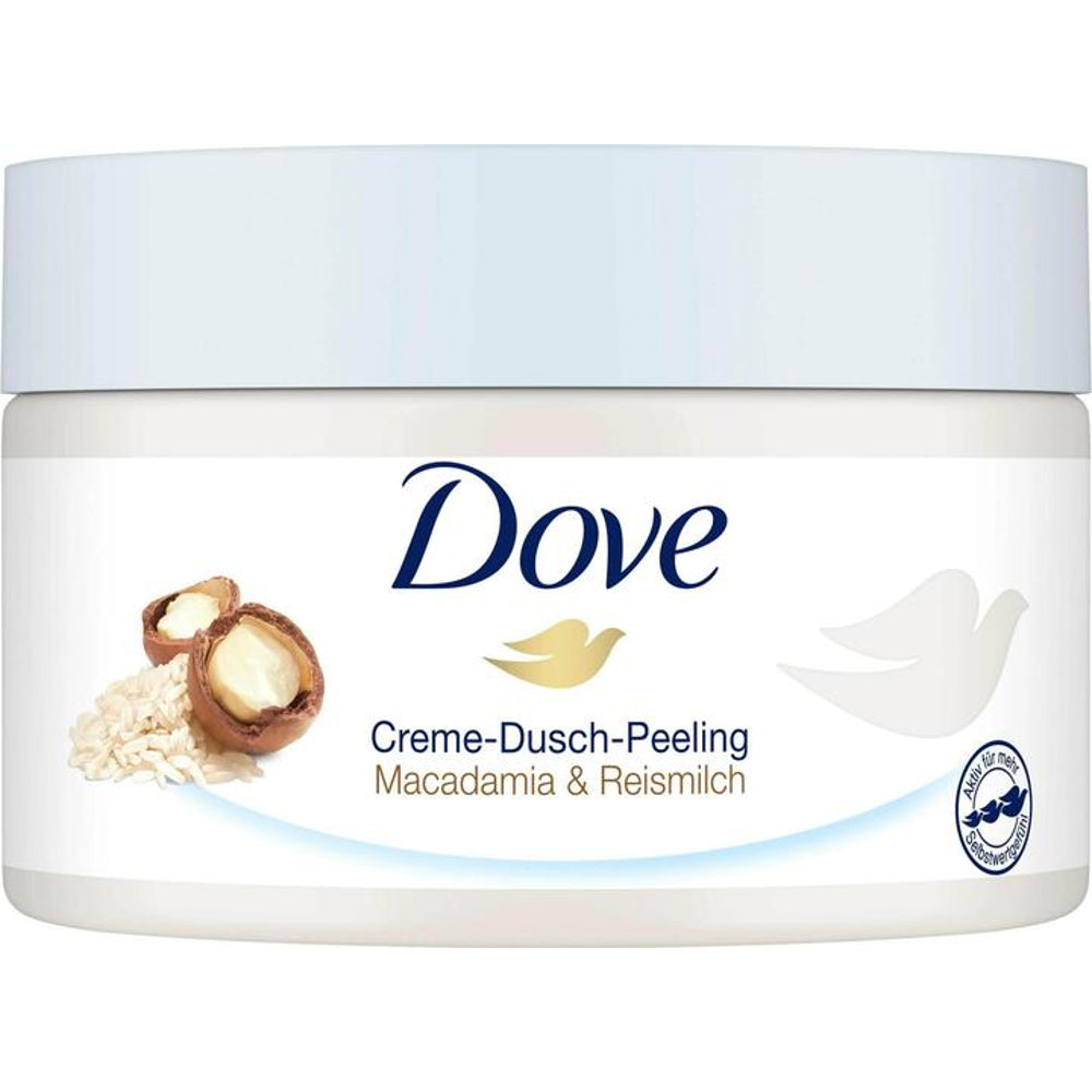 Dove Crème Douche Peeling Macadamia & Lait de Riz 225 ml