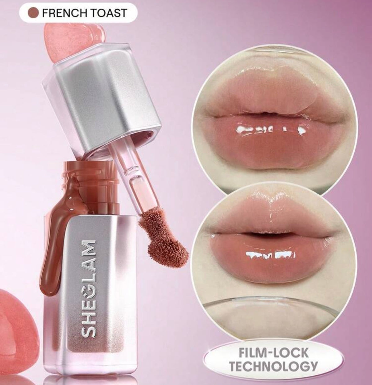 SHEGLAM Glass Lock Air Brillant
à LèVres-French Toast