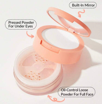 SHEGLAM Insta-Ready Duo Poudre Fixatrice Visage & Anti-Cernes – Translucent