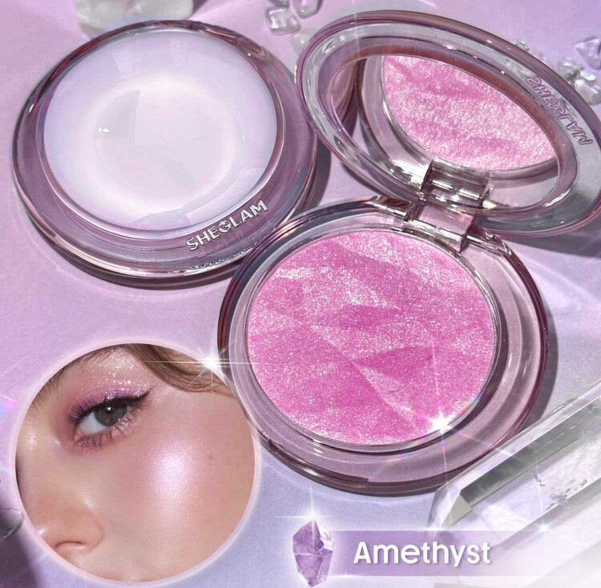 SHEGLAM Crystal Intentions High
Vibration Blush Enlumineur-Amethyst
