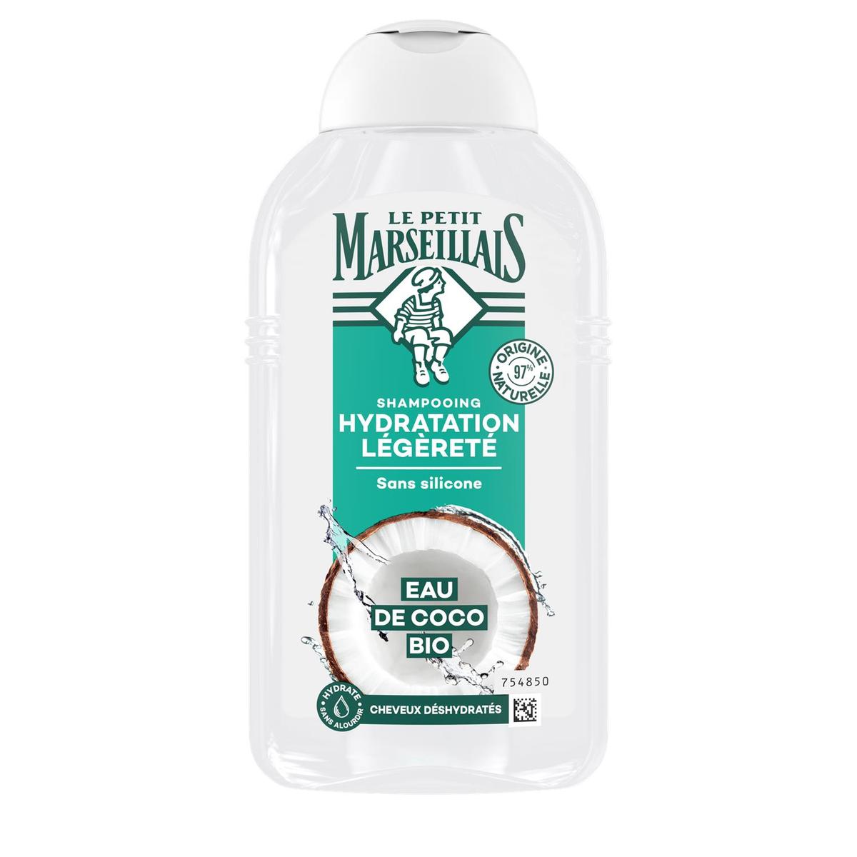 Le Petit Marseillais Shampooing Hydratation Légèreté Eau de Coco 250 ml