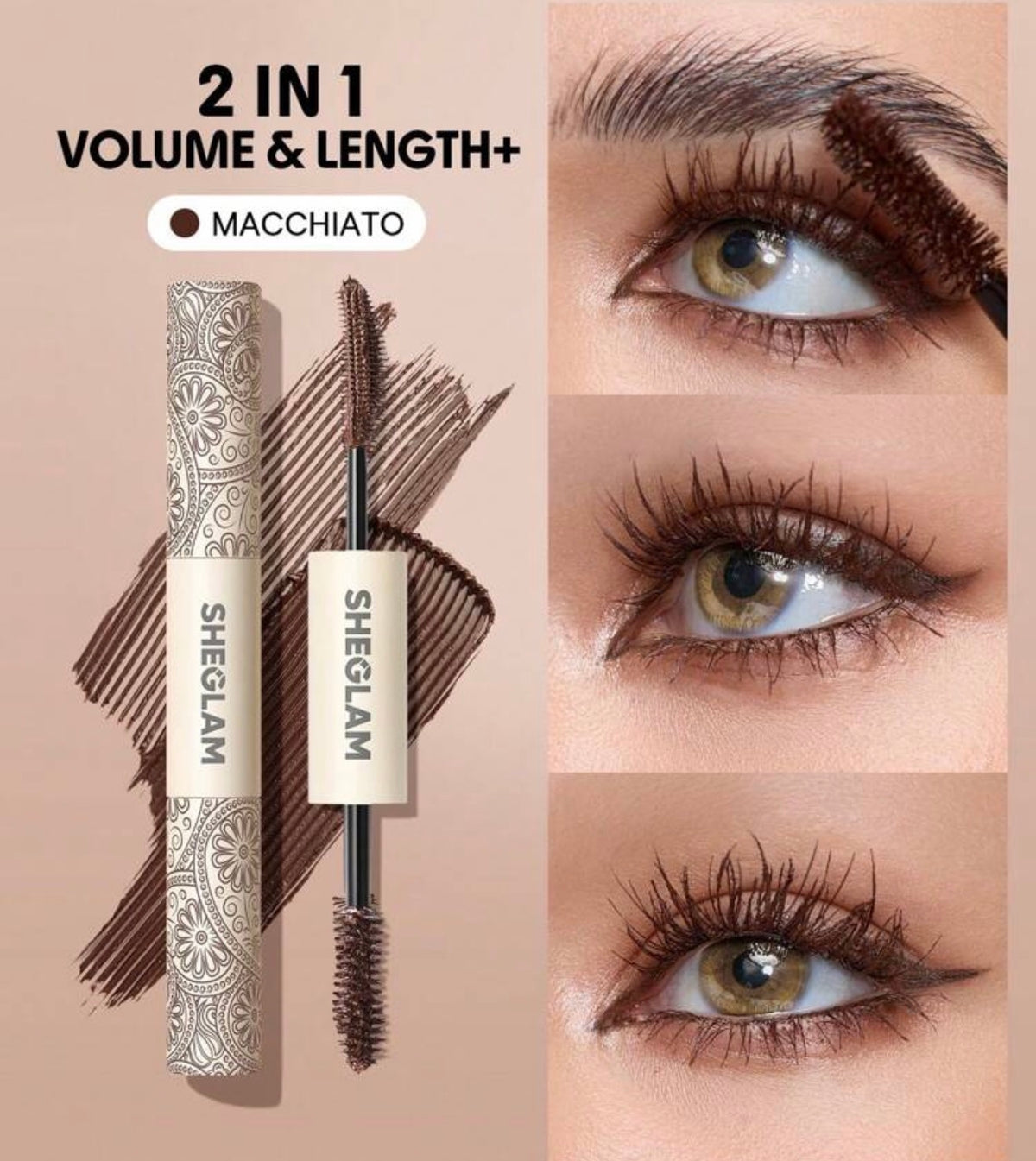 SHEGLAM All-In-One Mascara Volume & Longueur – Waterproof Macchiato