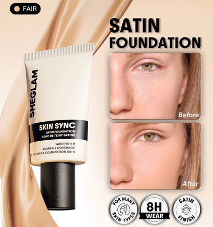 SHEGLAM Skin Sync Satin Fond de Teint – Fair