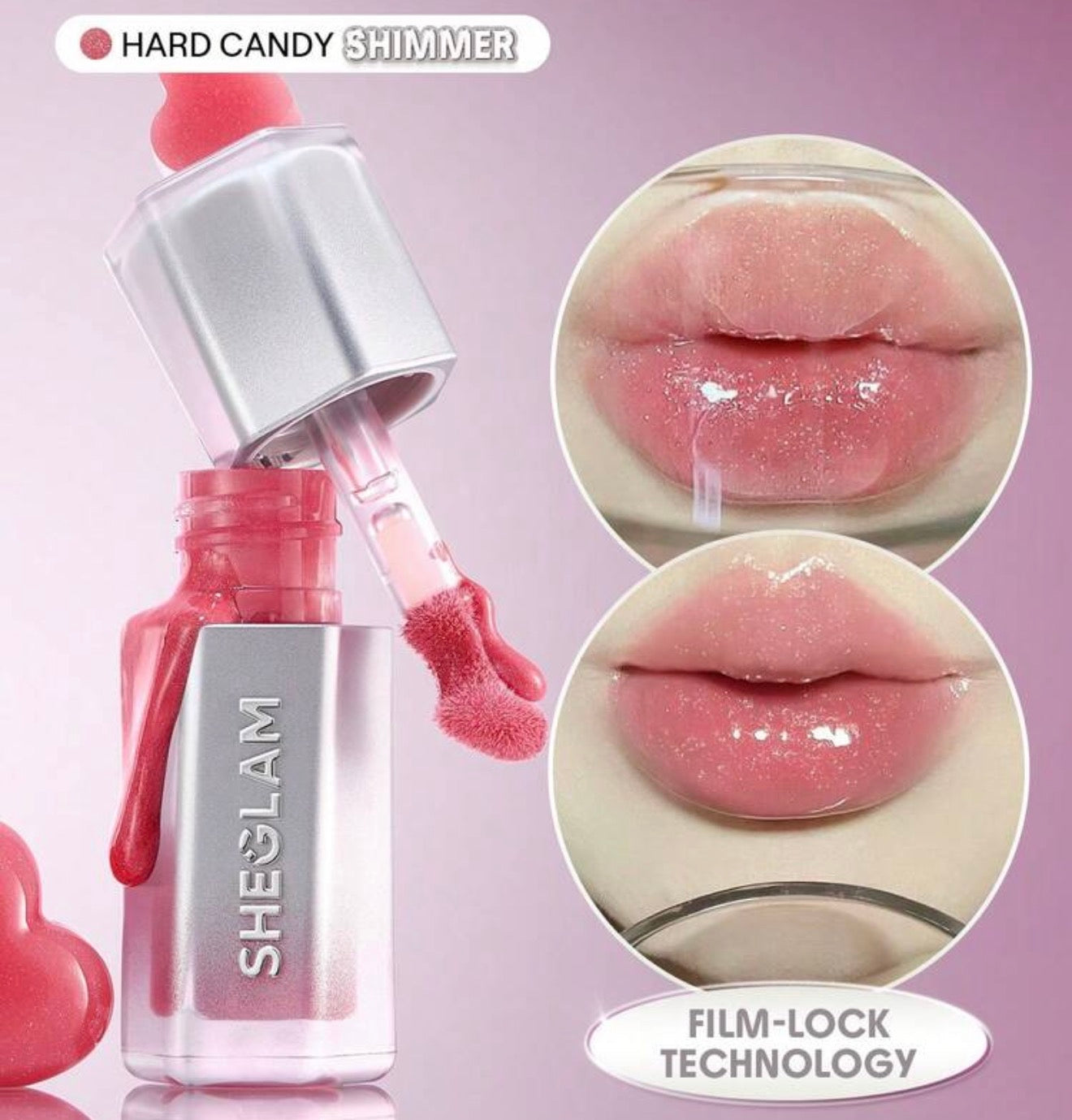 SHEGLAM Glass Lock Air Brillant à LèVres-Hard Candy