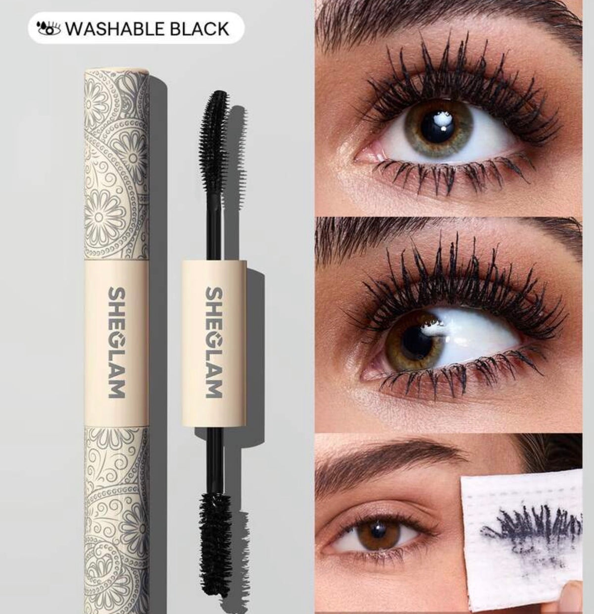 SHEGLAM All-In-One Mascara Volume & Longueur – Lavable Noir
