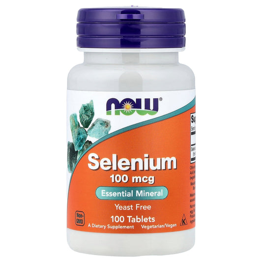 NOW Foods Selenium 100 mcg 100 comprimés
