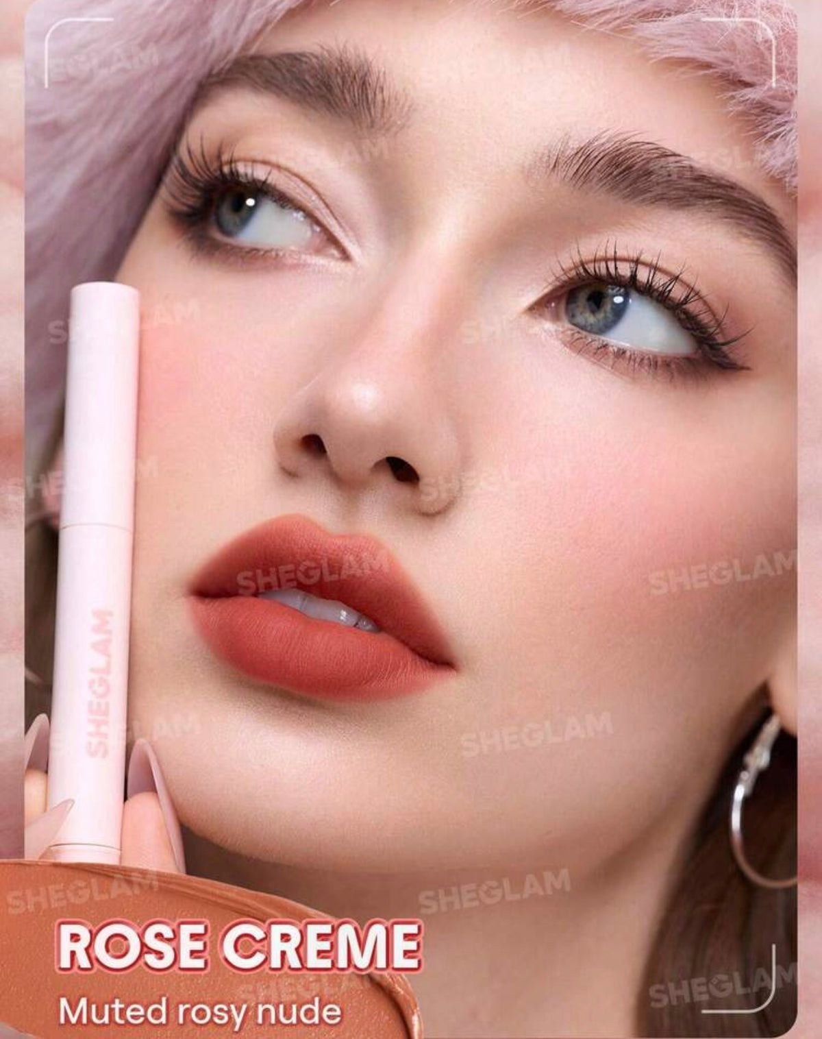 SHEGLAM Marshmallow Puff Stylo à Lèvres Flou – 212 Rose Creme