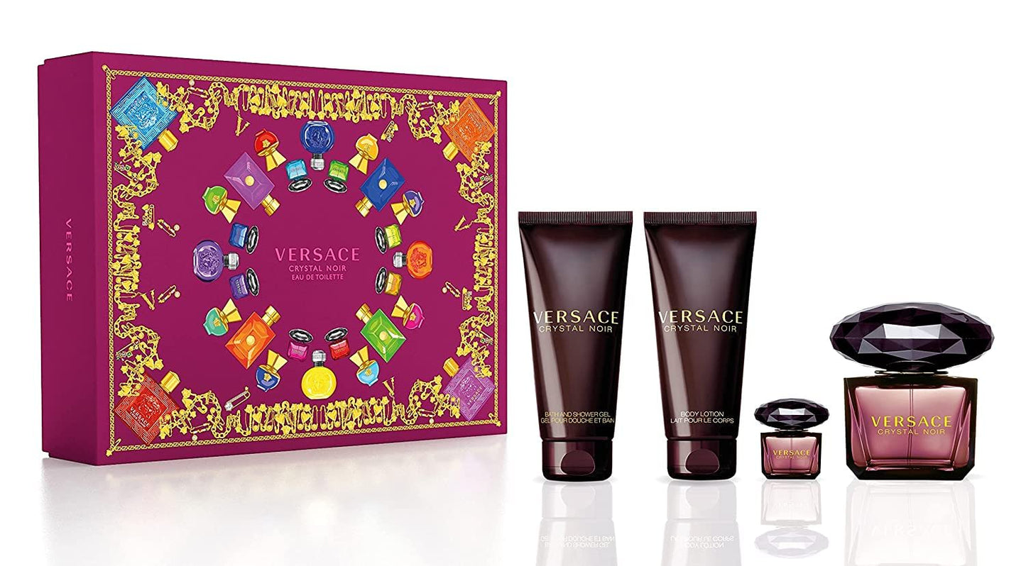 VERSACE CRYSTAL NOIRE COFFRET 4PCS