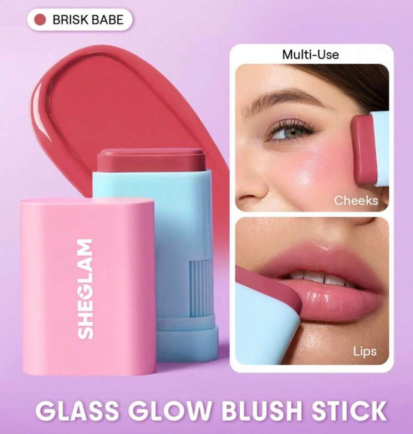 SHEGLAM Glass Glow Blush En Stick-Brisk Babe
