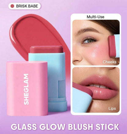 SHEGLAM Glass Glow Blush en Stick – Brisk Babe
