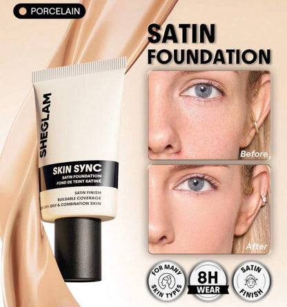 SHEGLAM Skin Sync Satin Fond de Teint – Porcelain