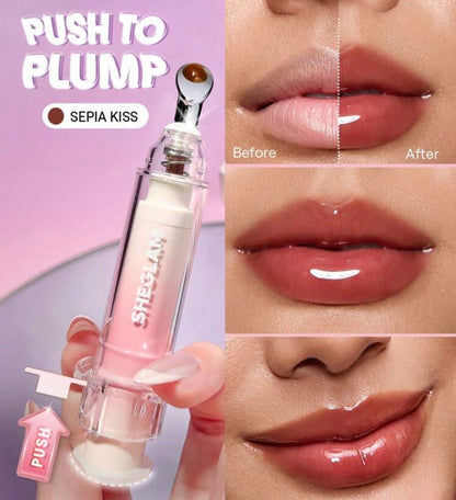 SHEGLAM Booster Shine Gloss à Lèvres Repulpant – Sepia Kiss