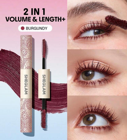 SHEGLAM All-In-One Mascara Volume & Longueur – Waterproof Burgundy
