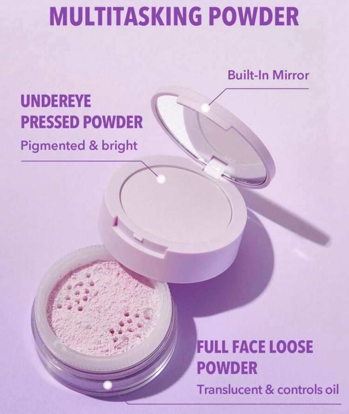 SHEGLAM Insta-Ready Duo
Poudre Fixatrice Visage & Contour Yeux-Taro