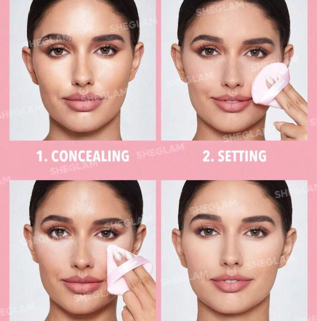 SHEGLAM Insta-Ready Duo Poudre Fixatrice Visage & Anti-Cernes – Bubblegum