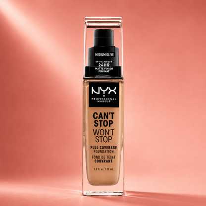 NYX Professional Makeup Can't Stop Won't Stop Fond de Teint Liquide – Medium Olive