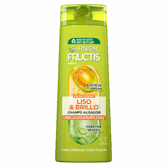 GARNIER SHAMPOO FRUCTIS LISO& BRILLO