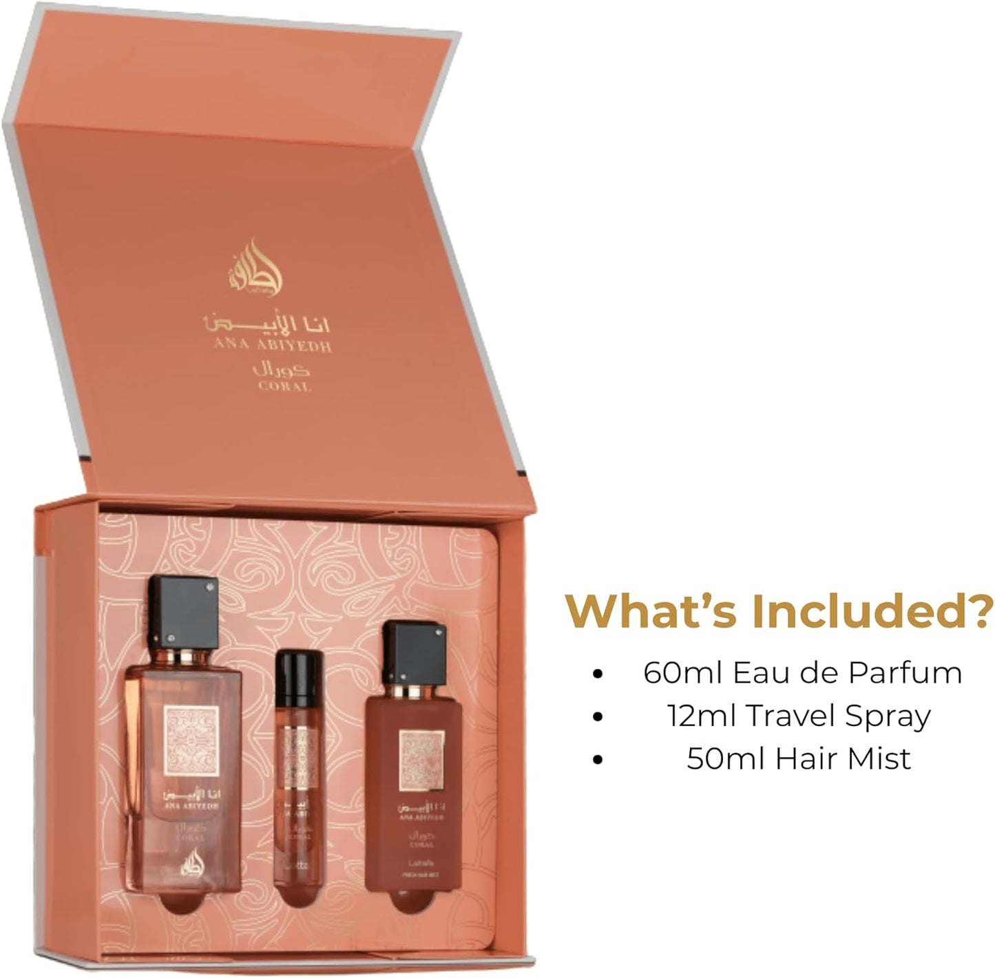 LATTAFA ANA ABIYEDH CORAL GIFT SET