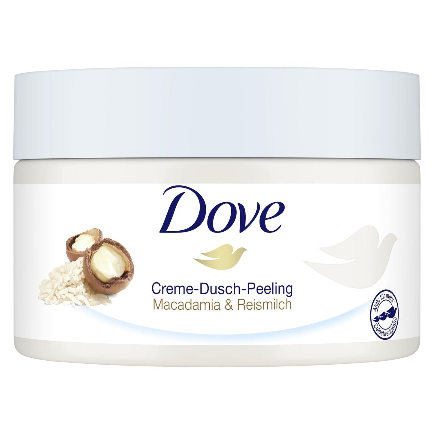DOVE CRÈME-DUSCH-PEELING MACADAMIA & REISMILCH