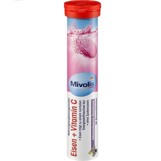MIVOLIS IRON + VITAMIN C EFFERVESCENT TABLETS