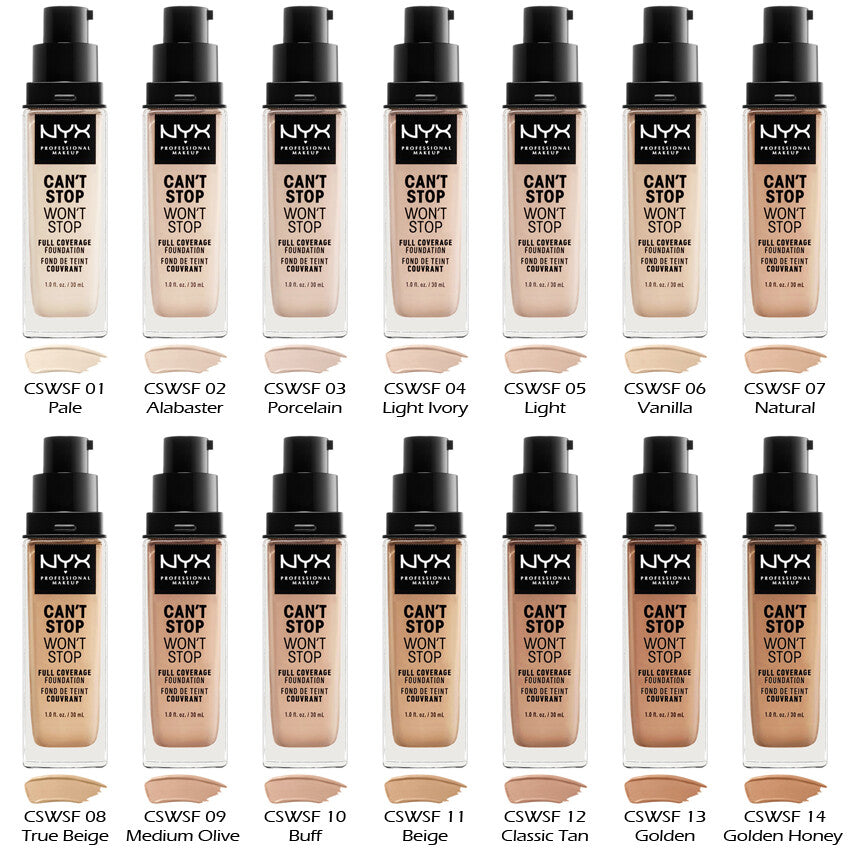 NYX Professional Makeup Can't Stop Won't Stop Fond de Teint Liquide – 04 Cool Porcelain