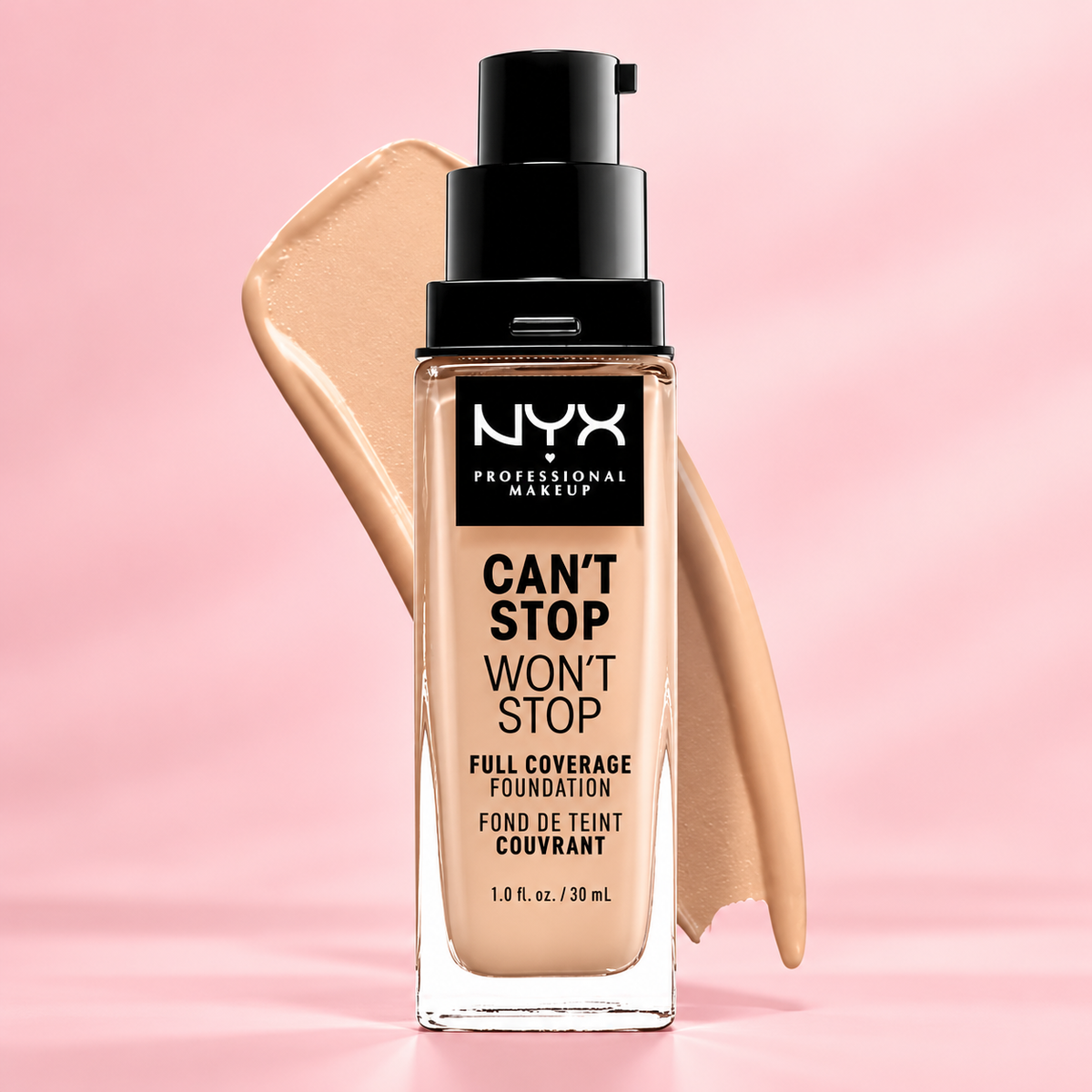 NYX Professional Makeup Can't Stop Won't Stop Fond de Teint Liquide – 07 Light Ivory