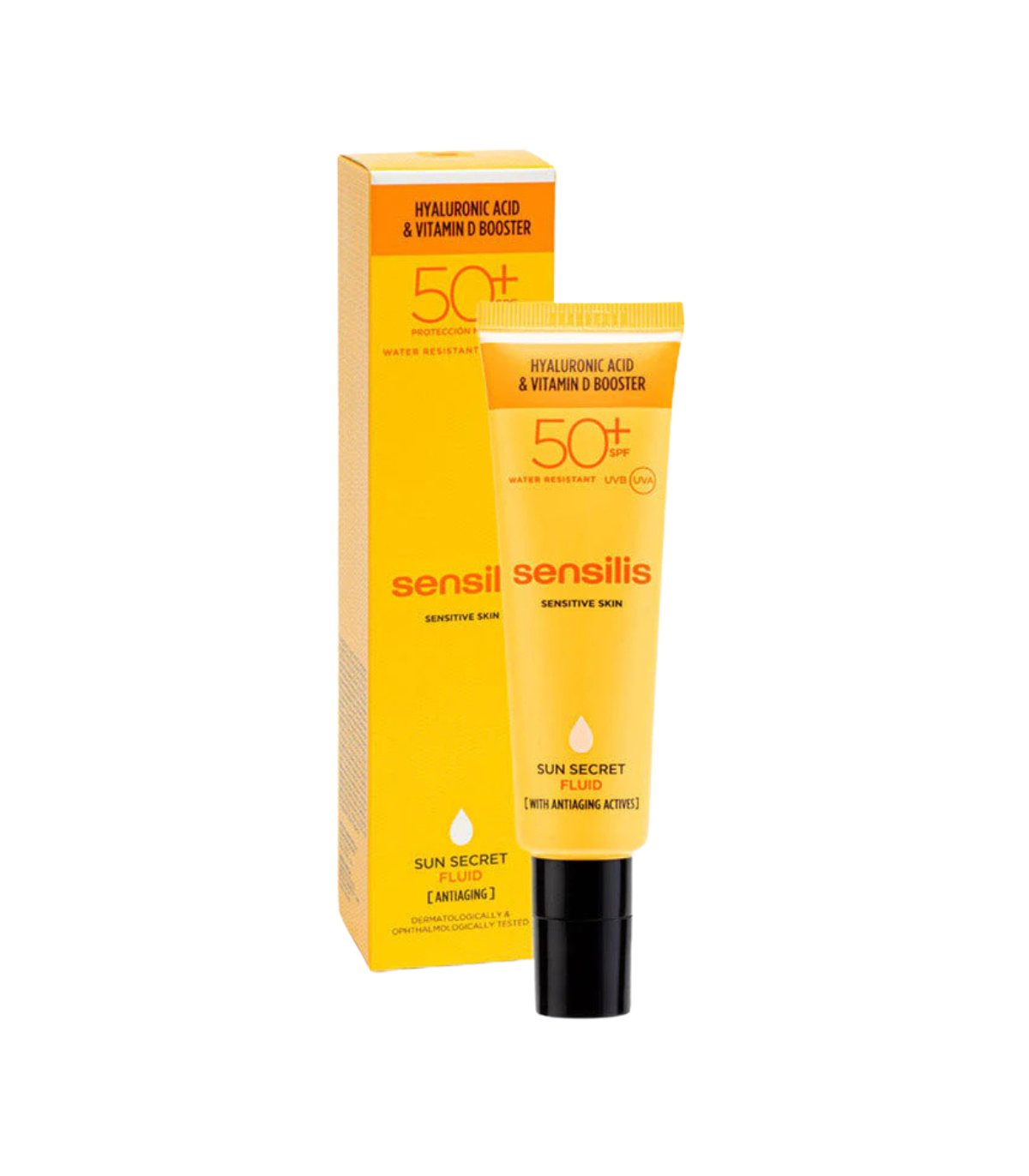 SENSILIS SUN SECRET FLUID ANTI-AGING SPF50 HYALURONIC ACID & VITAMIN D BOOSTER