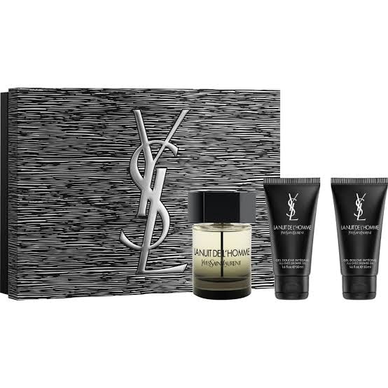 YVES SAINT LAURENT L'HOMME LA NUIT COFFRET EAU DE TOILETTE + SHOWER GEL + AFTER SHAVE BALM_ - HOMME