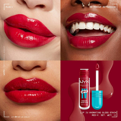NYX Professional Makeup Lip IV Hydrating Gloss Stain – 11 Red-y Set Wet