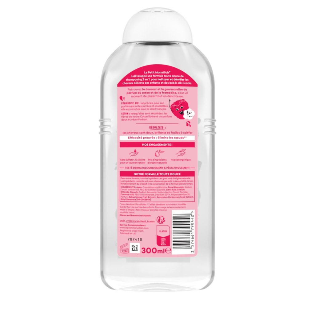 Le Petit Marseillais Kids Shampooing 2en1 Framboise