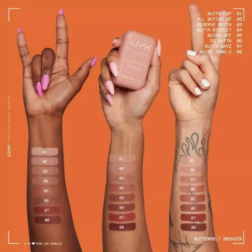 NYX Buttermelt Bronzer Butta Biscuit porté