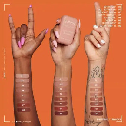 NYX Buttermelt Bronzer Butta Biscuit porté