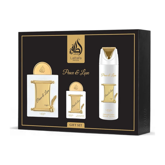 Lattafa Peace & Love Coffret 3 pièces