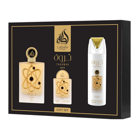 Lattafa Tharwah Gold Coffret 3 pièces